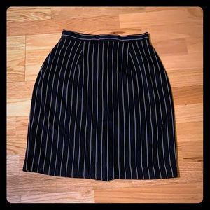 Vintage 100% wool pinstripe pencil skirt